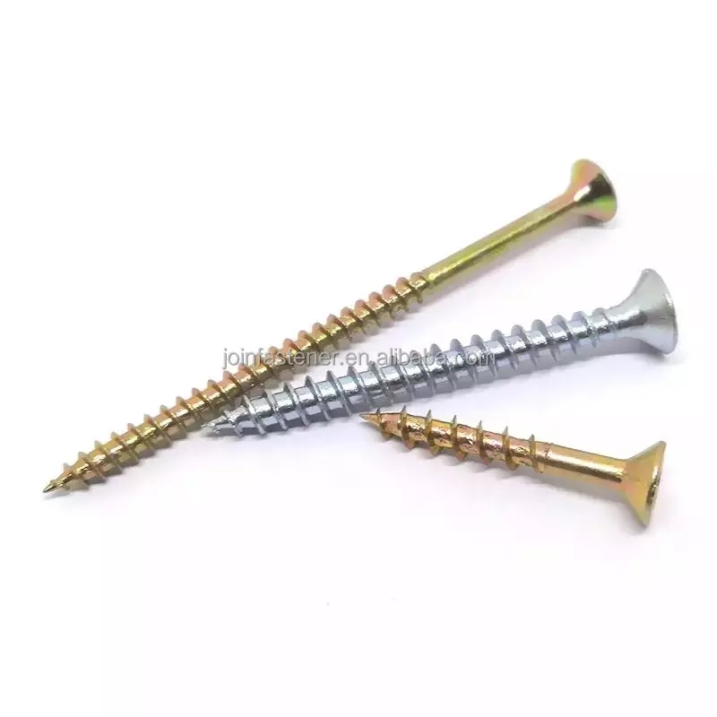 Wholesale Price Yellow Zinc Plated Carbon Steel Chipboard Screws