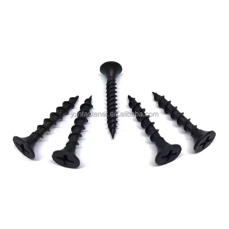 China Manufacturer Factory Price Phillips Black Bugle Head Drywall 25mm Screw for Gypsum