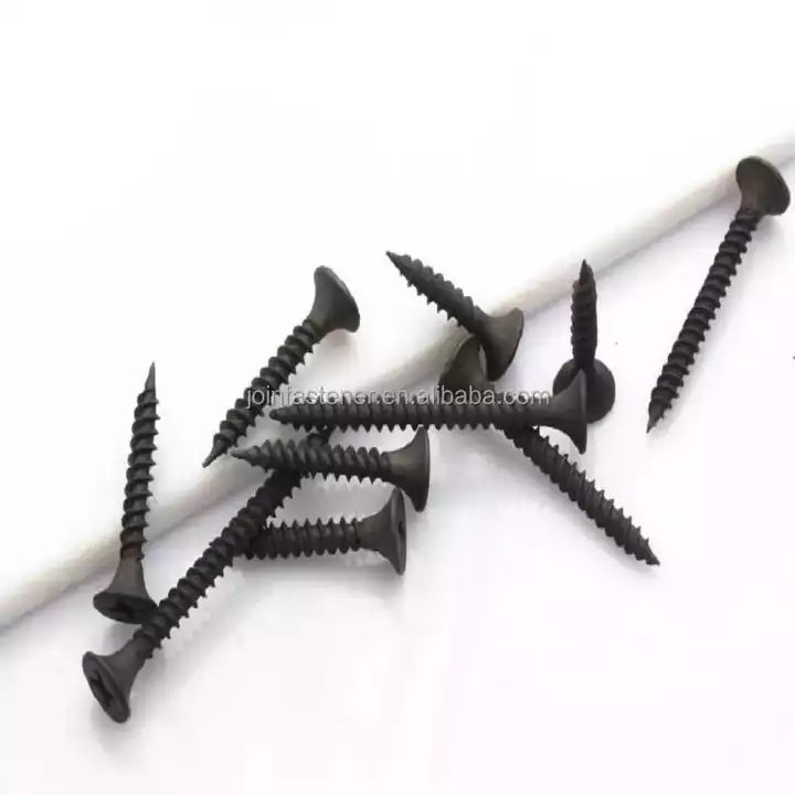 Dry wall screw factory stainless steel flat bugle head Gypsum self tapping Drywall screw black phosphated